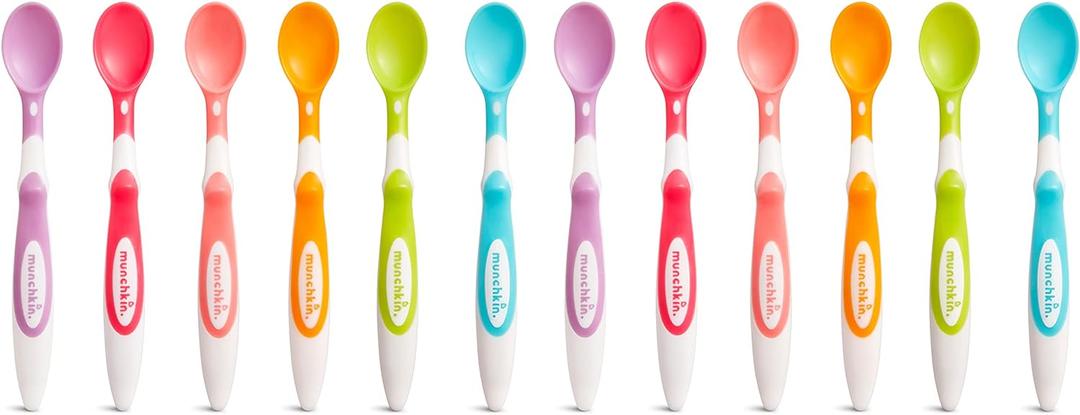 Munchkin Soft Tip Baby Spoons, BPA Free, 12 Pack