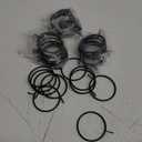 50 Pack Metal Curtain Rings with Eyelets, 1.5 inch Inner Diameter Drapery Rings Apply for Curtain Rods(Fits Up to 1 1/4-Inch Rod) (Black)