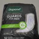 Depend Guards Incontinence Pads for Men, Maximum Absorbency, 52 Count