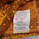 Sugargirl Orange Sequin Backdrop Curtain 2 Panels 2FTx8FT Glitter Orange Background Drapes Sparkle Photography Backdrop for Party Wedding Birthday Wall Decoration