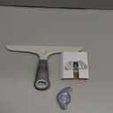 MR.SIGA Multi-Purpose Silicon Squeegee for Window, Glass, Shower Door, Car Windshield, Heavy Duty Window Scrubber, Includes Suction Hook, 10 inch, White & Gray, 1 Pack (25.4 cm (Pack of 1))