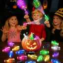 CPSYUB 40 Pack Halloween Party Favors for Kids: LED Light Up Finger Lights Halloween Trick-or-Treat Goodie Bag Fillers Stuffers, Glow in The Dark Toys Bulk Non-Candy for Party Classroom Prizes