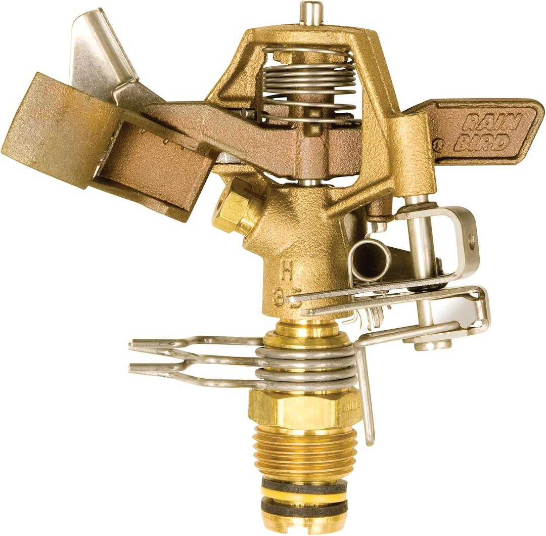 Rain Bird 25PJDAC Brass Impact Sprinkler, Adjustable 20 - 360 Pattern, 20' - 41' Spray Distance