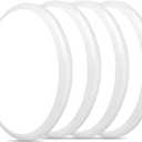 4 Pack 12 Inch Round LED Ceiling Light Fixture, 6500K Daylight Outdoor/Indoor Ceiling Light Fixture, 24W IP54 Waterproof Flat Round White Ceiling Lamp for Living Room Laundry Bedroom Hallway