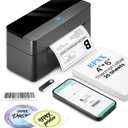 BPXX Bluetooth Thermal Label Printer,4x6 Shipping Label Printer for Small Business,with 203 DPI HD Resolution,Easy to Use,Compatible with iOS,Android,Windows,Mac,Amazon,Ebay,Shopify,USPS,Etsy, Black