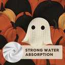 2 x Artoid Mode Black Pumpkin Ghost Halloween Bar Kitchen Towels, 12x24 Inch Quick Dry Microfiber Cloth Dish Towels for Kitchen Drying Set of 2 (Orange)