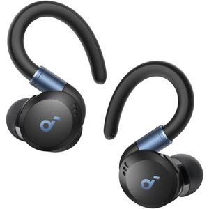 Soundcore Sport X20 by Anker, True-Wireless Workout Earbuds, Rotatable and Extendable Ear Hooks, Noise Cancelling, Deep Bass, IP68 Waterproof, Sweatproof, Dustproof, 48H Play, Sport Earbuds for Gym (Black)