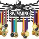 SUPERDANT Sports Medal Hanger Display Award Metal Holder with Hooks Rack Medal Iron Shelf Medal Rack Wall Mounted Race Medal Hanger Medal Award Rack Gift for Athletes Kids