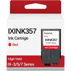 IXINK357 Neopost Compatible Ink Cartridge Replacement for IX3 IX5 IX7 Pro Series Mailing Systems Postage Meter Fluorescent Red Postage Ink