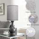 Tall Drum Lamp Shades Set of 2, Gray Lampshade for Table Lamp Floor Lamp, 10"Top x10" Bottom x 13"High, Replacement Lampshades Natural Linen Handcrafted, Spider, Harp Holders Included, Easy Assembly
