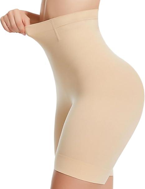 Sellto Shapewear Tummy Control High Waisted Body Shaper Shorts Women Seamless Girdles Under Dresses Shorts Thigh Slimmer M, Nude,Pack of 1