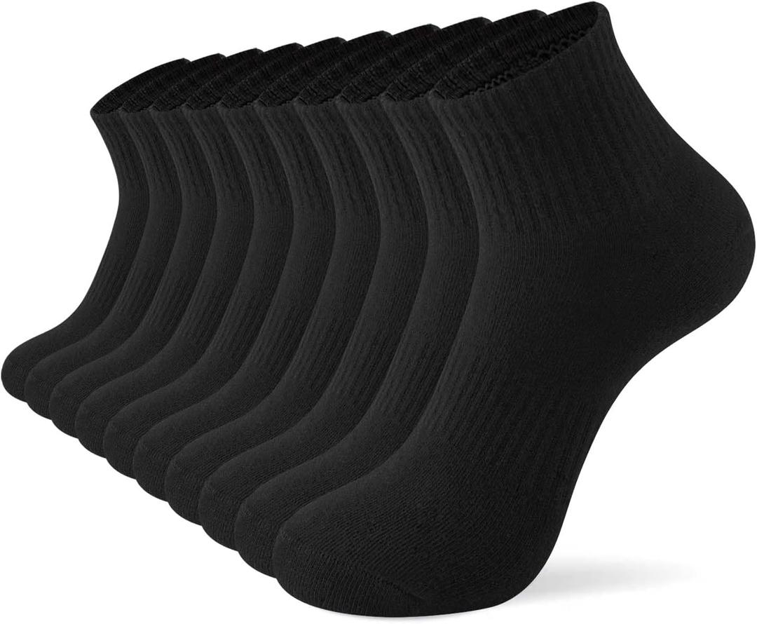 Irisbear Ankle Socks for Women, Cotton Gym Socks Thin Running Socks 5 Pairs