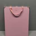 Chunful Frameless Travel Hanging Mirror Leather Foldable Full Length Backstage Makeup Mirror with Handle for Travel Dance Competition Home Fitness Gift(Pink,33.07 x 12.99 Inches)