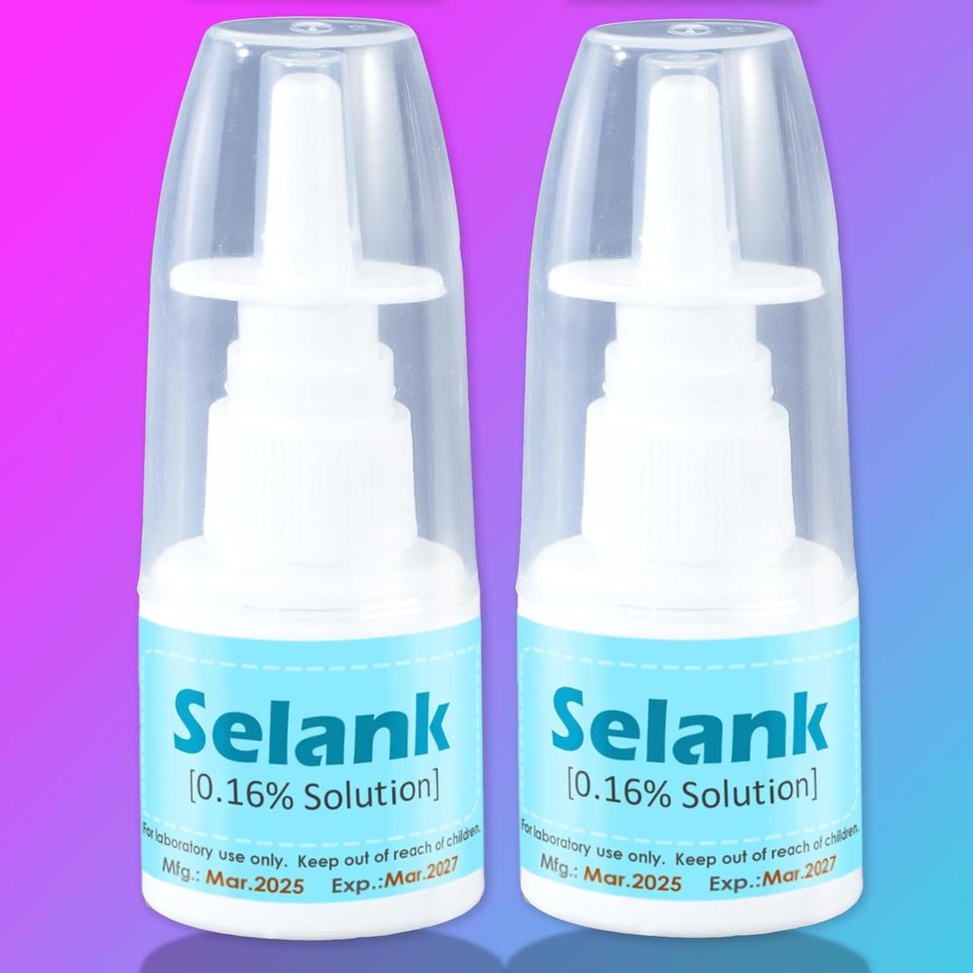 Selank diacetate 40mL 0.16% Solution, High Purity >99.8 (64mg, 2 * 20mL) TP-7, 3rd Party Tested