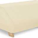 Picnic Table Cover Waterproof 70/72 Inch 600D Oxford Outdoor Table Cover with Bench Covers for Winter DustProof Heavy Duty (Beige, 6FT-70/72inch)