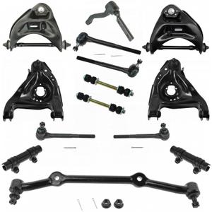 TRQ Front Steering & Suspension Kit Center Link Control Arm with Ball Joint Idler Arm & Bracket Assembly Sway Bar Stabilizer Link Tie Rod Tie Rod Adjusting Sleeve Compatible with Chevrolet GMC
