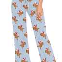 Peystean Trendy Cute Pattern Womens Comfy Lounge Casual Drawstring Girls Pajama Long Pants Girl's Yoga Sleepwear Pjs Bottom (Medium), Multi Xmas Capybaras 