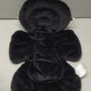 Infant Car Seat Insert with Extra Cushion for Preemie to Toddler, Reversible Newborn Carseat Insert Head Support, Fits for Stroller, Baby Swing, Rocker, Bassinets, Bouncer (Pure Black)