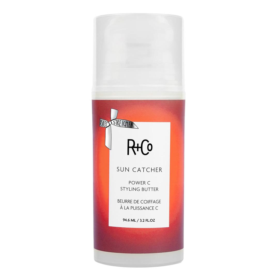 R+Co SUN CATCHER Power C Styling Butter, 3.2 oz | Nourishing + Moisturizing Styling Cream for Curly or Wavy Hair, Curl Defining Frizz Control + Heat Protectant