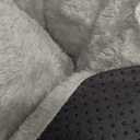 Bedsure Washable Dog Crate Bed Large Sized Dog, Comfort Fluffy Plush Pet Pillow Bed Kennel Pad with Non-Slip Bottom, Machine Washable Pet Sleeping Mat, 35"x23", Gray