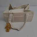 Sweety Fox Baby Diaper Caddy Organizer with Handle - Portable Sherpa Nursery Basket - Car Diaper Organizer, Cleaning Caddy, Gift for Baby Shower - Ivory