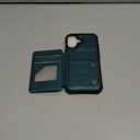 Vinich for iPhone 17 Wallet Case with Card Holder, RFID Blocking Credit Slots Kickstand Shockproof Phone Cover Fit for iPhone 17 6.3" Bluish Green