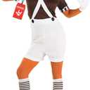 fun shack Womens Chocolate Factory Costume, Chocolate Costume Adult, Book Character Halloween Costumes for Women (Large, White)