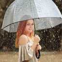 RONIARE Clear Bubble Umbrellas for Rain Large Windproof Dome Umbrella for Weddings,Prom, Graduation and Outdoor Events for Men and Women