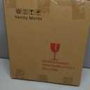 Gold Vanity Mirror with Lights 15"13", Led Makeup Mirror, Lighted Makeup Mirror with 3 Color Dimmable Lights, Smart Touch Screen Control, 360Rotation