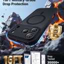 Magnetic for iPhone 17 Pro Max Case, Full Camera Protection, Compatible with MagSafe, Military-Grade Shockproof, Anti-Slip, Matte Slim Cover for i Phone 17 Pro Max Phone Case 6.9", Black