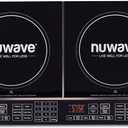 Nuwave Double Induction Cooktop, Powerful 1800W, 2 Large 8 Heating Coils, Independent Controls, 94 Temp Settings from 100F to 575F in 5F Increments, 2 x 11.5 Shatter-Proof Ceramic Glass Surface