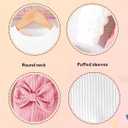 Toddler Girls Clothes Sets: Puff Sleeve Tops Plaid Mini Skirts Skirt Set 2 Piece Fall Winter Outfits 2-8 Years (Pink)