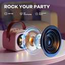 YLL Mini Karaoke Machine for Kids Adults, Portable Bluetooth Speaker with 2 Wireless Microphones, Trendy Birthday Gifts Toys for Girls Ages 3, 4, 5, 6, 7, 8, 9, 10+ Years Old Home Family Party (Pink)