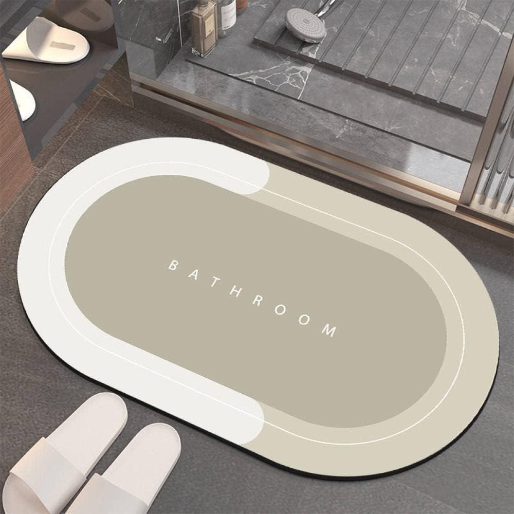 SHENGANG Bath Mat Bathroom Diatom Mud Stone Pattern Anti-Slip Carpet Household Bathtub Shower Mat Front Doormat,11,50x80cm