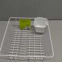 Smart Design Dish Drainer Rack - Small - In Sink or Counter Drying - Steel Metal Wire - Cutlery, Plates, Dishes, Cups, Silverware Organization - Kitchen (White - 14 x 5.5 Inch)