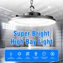 UFO LED High Bay Light 200W 12 Pack 5000K 30000LM High Bay LED Shop Light with Plug Alternative to 800W MH/HPS for Warehouse Garage Workshop, AC100-277V