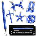 Magnetic Fidget Pen Gifts for Teens - Birthday Gifts for Men,Father, Adults, Office Desk Accessories ADHD Anxiety Relief Desk Toys for Office Workers Cool Gadget Stuff for 14 15 16 17 18 Year Old Boy (Blue)