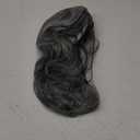 Silver Grey Layered Wavy Wigs for White Women with Bombshell Curtain Bangs Synthetic Long Salt and Pepper Hair Wigs for Women Middle Part Hair (Gray, 26inch)