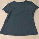 Trendy Queen Womens Short Sleeve T Shirts Summer Crop Tops Basic Slim Fit Gym Workout Y2k Clothes Medium Teal