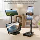 Dual Phone Holder Mount Suitable for iphone 17, 360 Degree Rotating Tablet and Phone Holder Mount, Foldable Phone Stand, Office Desk Accessories for iPhone 17 16 15 14 Pro Max Air, Galaxy S25