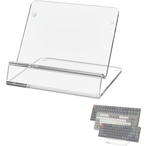 GEEKRIA Keyboard Display Stand, Acrylic Mechanical Gaming Keyboard Holder for 60%, 75%, 80%, 96% Computer keyboard (transparent)
