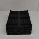 4-Pack Plastic Storage Crates,20L Foldable Baskets,Collapsible Crates, Storage Baskets and Bins for Toys, Home Storage, Office Products, Christmas Gifts, Easter Eggs (Black)