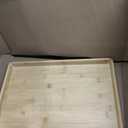 Bamber Large Bamboo Serving Tray Decorative Coffee Tea Platter 18 x 13 x 1.2 Inches