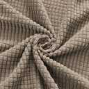 Stretchable Office Chair Seat Cover, Elastic Chair Slipcover with Tie Straps, Dining Chair Slipcover Machine Washable, Fits Seat Size 17.7"-21.7" (Brown) 3 prs