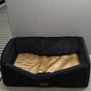 JOEJOY Dog Car Seat for Large Medium Sized Dogs Under 55 lbs, Dog Booster Seat for 2 Small Dogs with Detachable Washable Cover, Memory Foam Pet Car Seat with 2 Safety Belts and Storage Pockets