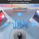 TECKNET Ergonomic Mouse, Bluetooth Wireless Vertical Mouse, Rechargeable Battery, Quiet Clicks, 4800 DPI Adjustable, BT5.0/3.0 & 2.4G Connect, Easy to use, Wide Compatibility - Black