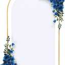 Open Arch Backdrop Stand with White Cover Set,7.2 FT Metal Double U Shaped Arched Backdrop Frame for Wedding Ceremony,Baby Shower,Birthday Party,Graduation,Photo Backdrops
