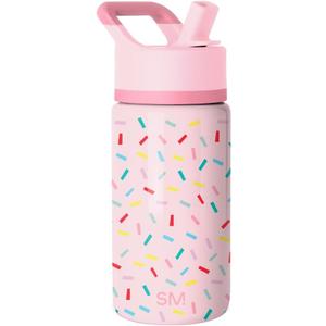 Simple Modern Kids Summit Water Bottle with Straw Lid | 14oz Stainless Steel Cup Insulated Tumbler for Toddlers, School | Confetti