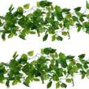 LIFKOME 2pcs Boho Wall Decor Greenery Stems Simulation Plant Fake Vine for Home Office Decor