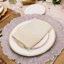 MAONAME Pink Charger Plates Set of 12, Reef Plate Chargers for Dinner Plate, Plastic Table Charger Plates for Wedding Bulk, Party, 13-inch